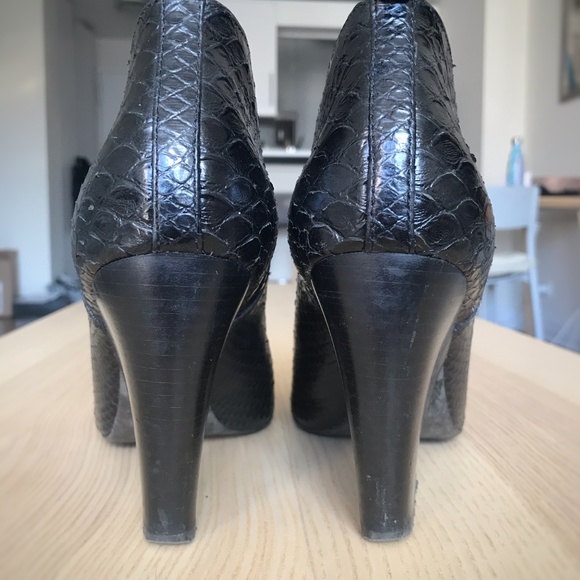 Rebecca Minkoff La Roux black snake print booties - Picture 7 of 8